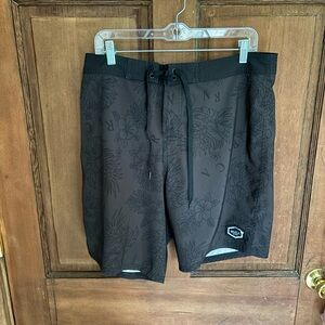 RVCA Men's Floral Black Board Shorts